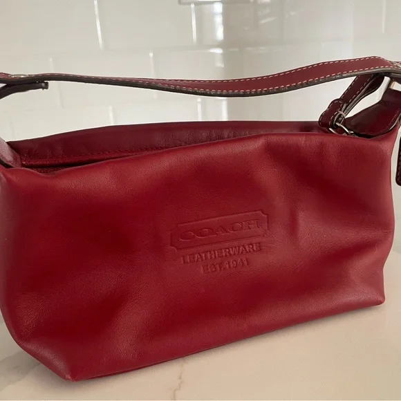 Coach Red Leather Wristlet/Clutch - Picture 2 of 7